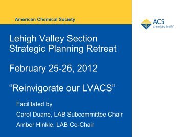 lvacsstrategicplan - Lehigh Valley Section of the American Chemical ...
