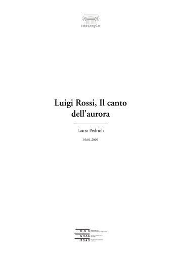 Luigi Rossi, Il canto dell'aurora