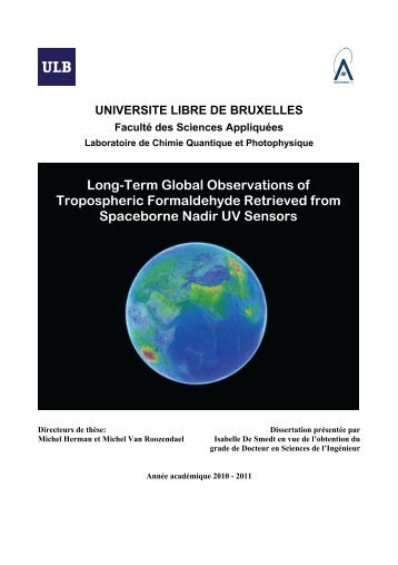 Long-Term Global Observations of Tropospheric Formaldehyde ...