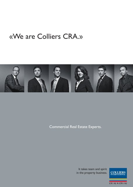 We are Colliers CRA.» - Colliers International Zurich