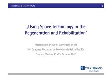 âUsing Space Technology in the Regeneration and ... - vacumed