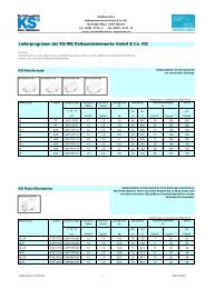 Lieferprogramm der KS-WE Kalksandsteinwerke GmbH & Co. KG