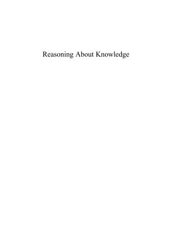 Reasoning About Knowledge - Kelty