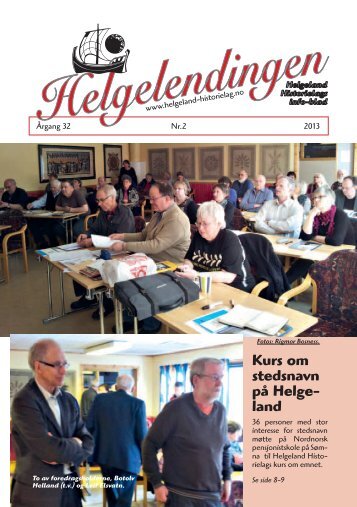 Helgelendingen nr 2 2013 - Helgeland Historielag