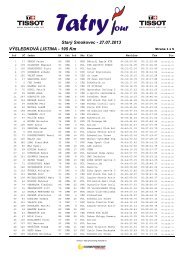 VÃSLEDKOVÃ LISTINA - 195 Km StarÃ½ ... - ChampionChip.cz