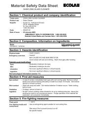 Material Safety Data Sheet - BiRite Foodservice Distributors