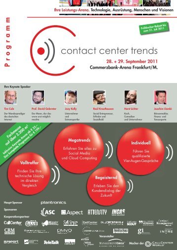 Kongress: contact center trends 2011 - Management Circle AG