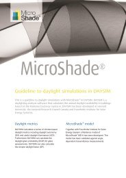 Guideline to daylight simulations in DAYSIM