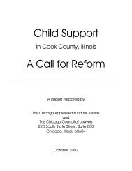 Child Support in Cook County - Chicago Appleseed Fund For Justice