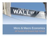 AP Micro/Macro Economics Overview - Howard High