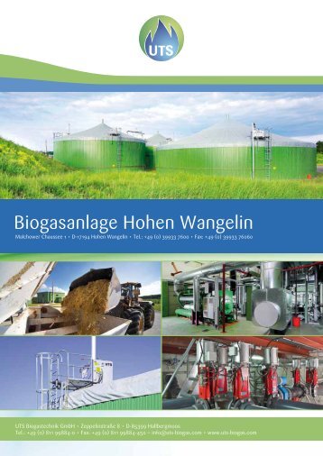 Biogasanlage Hohen Wangelin - UTS Biogas