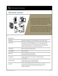 Wiper Washer Controller - GT Development Corporation