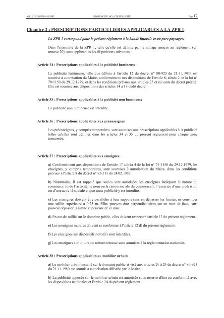 reglement local publicite vigueur1.pdf, pages 16-31 - Saint-Nazaire