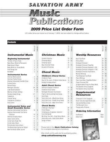 Music Publications price list - Resource Connection