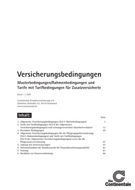 Versicherungsbedingungen