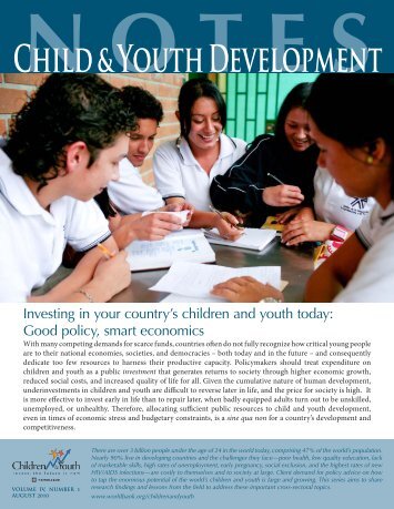 N O T E S Child & Youth Development