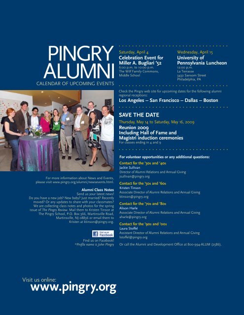 John Taylor Babbitt '07 Memorial Field | alumni ... - Pingry School