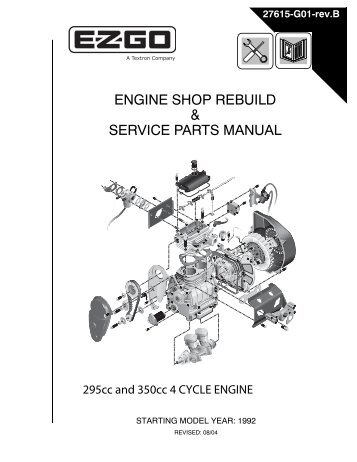 ENGINE SHOP REBUILD & SERVICE PARTS MANUAL - Jacobsen