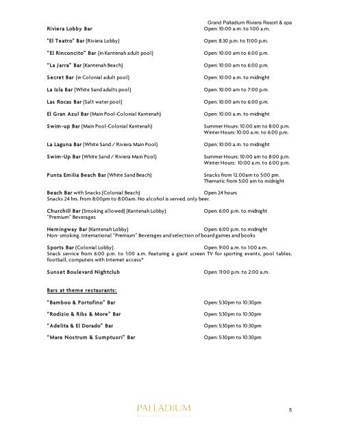 Fact Sheet - Palladium Hotel Group