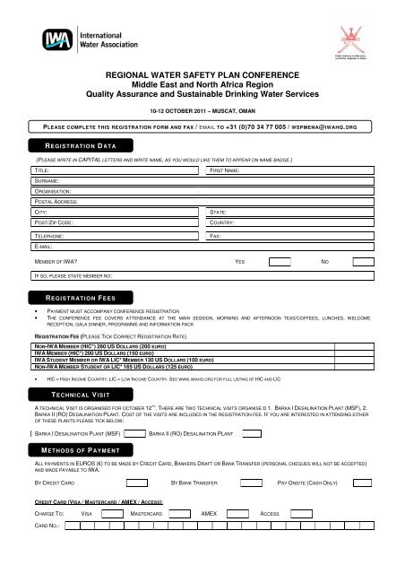 download registration form - Water Safety Portal