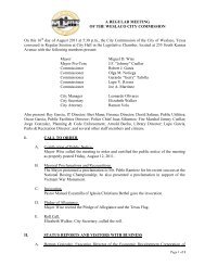 NOTICE OF A REGULAR MEETING - City of Weslaco