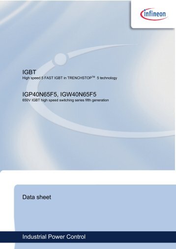 Datasheet / Datenblatt IG#40N65F5 - Efo-power.ru