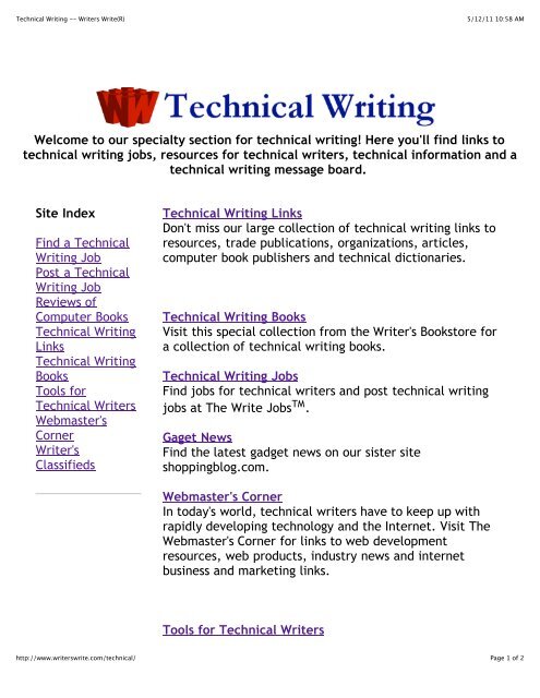 Technical writing on custom writings