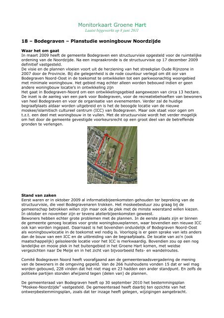 Woningbouw Noordzijde - Stichting Groene Hart