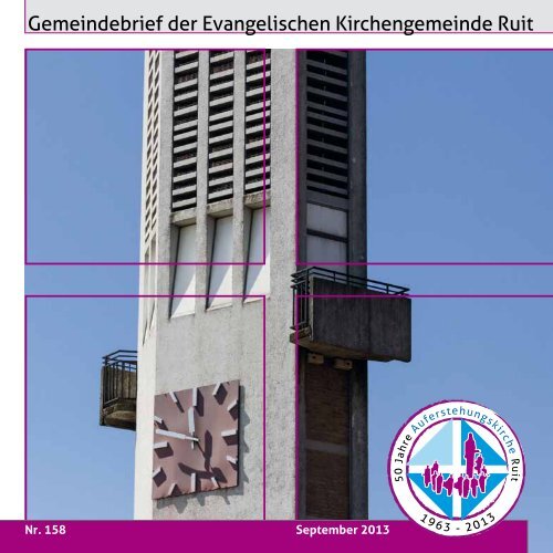 September 2013 - Nr. 158 - Evangelische Kirchengemeinde Ruit