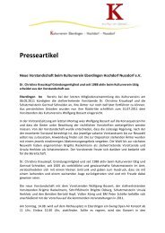 Lesen Sie hier den Presseartikel ( 89 KB) - Kulturverein Eberdingen