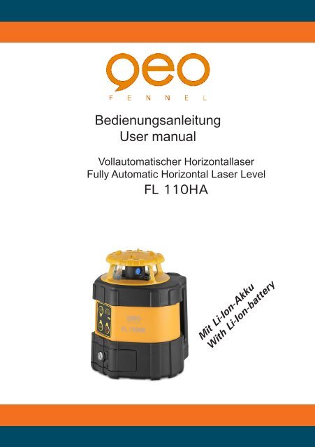 Bedienungsanleitung User manual FL 110HA - geo-FENNEL GmbH