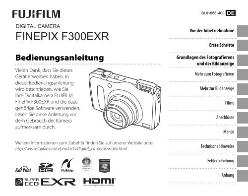 Handbuch Finepix F300exr Digitalkameras
