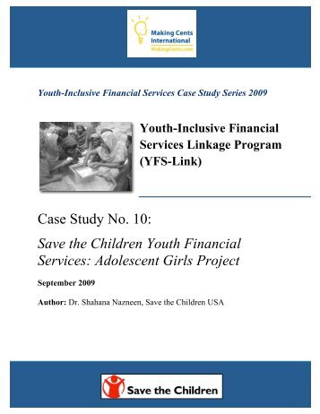 Case Study No. 10: Save the Children Youth Financial Services ...