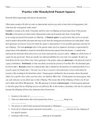 Monohybrid Crosses and The Punnett Square Lesson Plan ...
