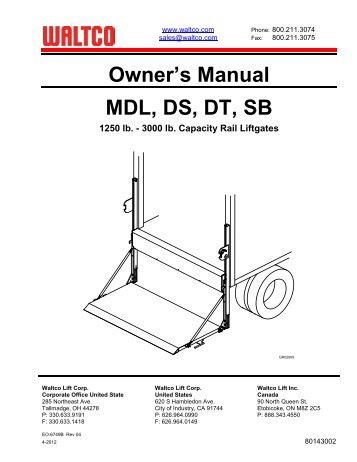 Owners Manual - Waltco