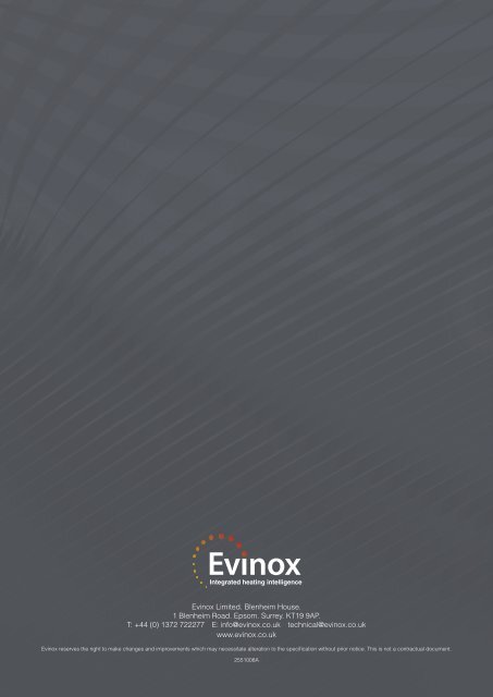 Thermal Store Brochure - Evinox