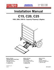 Installation Manual C15, C20, C25 - Waltco