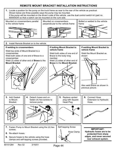 Installation Manual C15, C20, C25 - Waltco