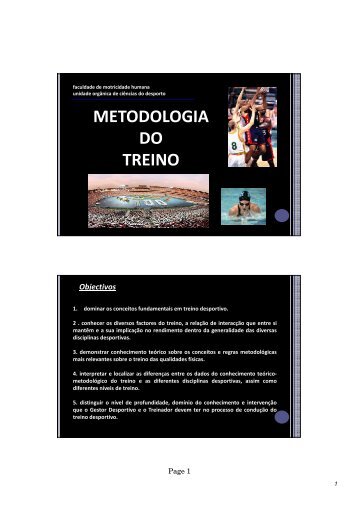 METODOLOGIA DO TREINO