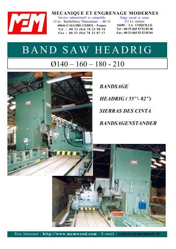 BAND SAW HEADRIG - StrojCAD