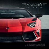 The limited customization programme for your ... - Mansory