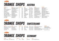 ORANGE SHOPS AUSTRIA ORANGE SHOPS SWITZERLAND - KTM