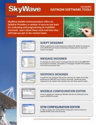 ISATM2M SOFTWARE TOOLS - SkyWave Mobile Communications