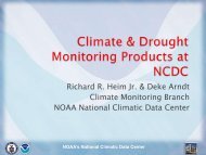 Climate and Drought Monitoring Products at NCDC (Richard Heim)