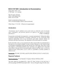 ECO 3137-001: Introduction to Econometrics - Villanova University