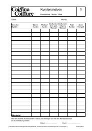 Kundenanalyse Formular - Coiffina