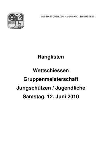 JungschÃ¼tzenwettschiessen 2010 - BSV Thierstein