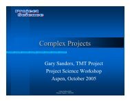 Complex Projects - Project Science