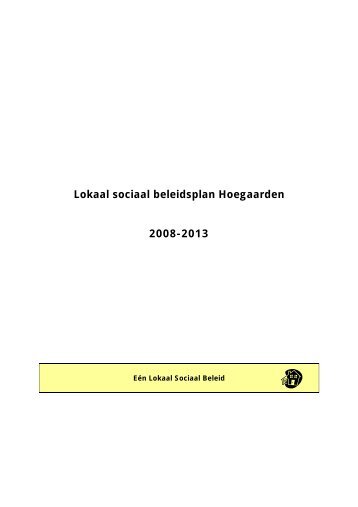 Lokaal Sociaal Beleidsplan Hoegaarden