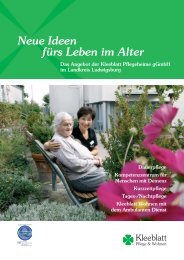 Neue Ideen fÃ¼rs Leben im Alter - Kleeblatt Pflegeheime gGmbH